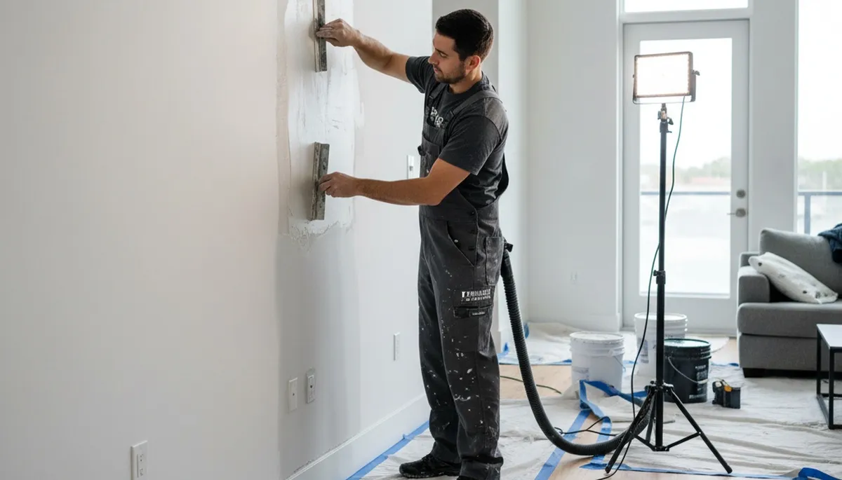 Professional drywall repair and wall restoration by expert painters in Orlando, FL home interior