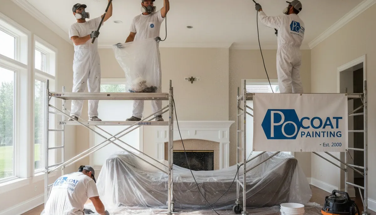 Professional popcorn ceiling removal and refinishing in Orlando, FL home interior